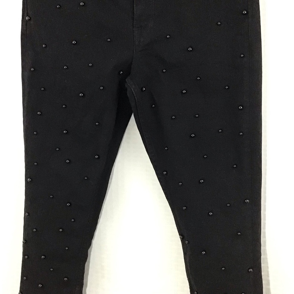 H&M BLACK BEADED SKINNY JEANS